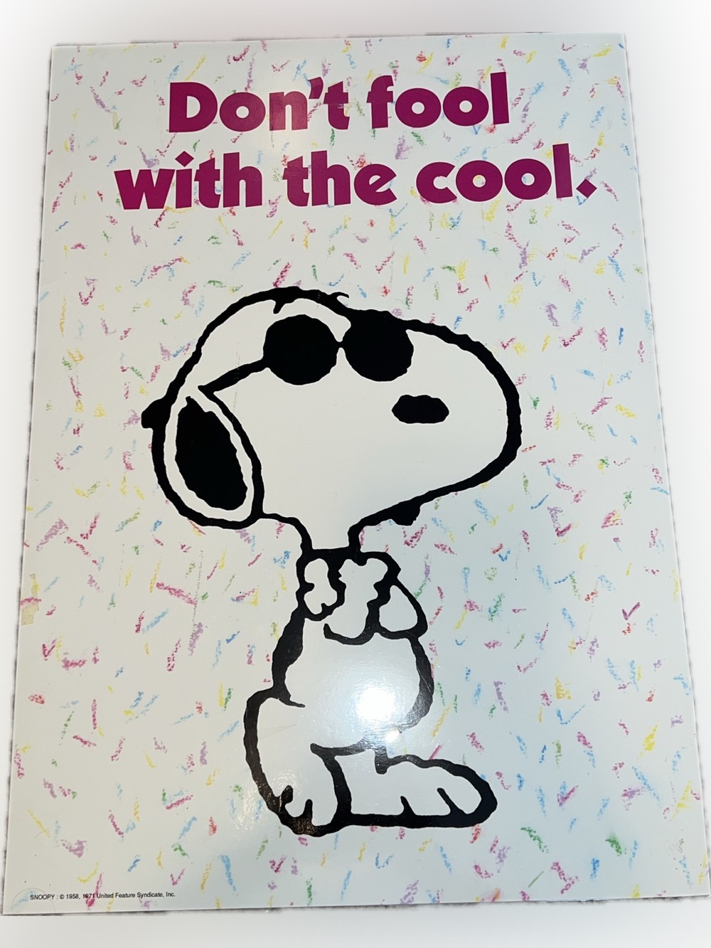 🔴Argus Laminated Poster Don’t Fool With The Cool Snoopy Motivational Classroom